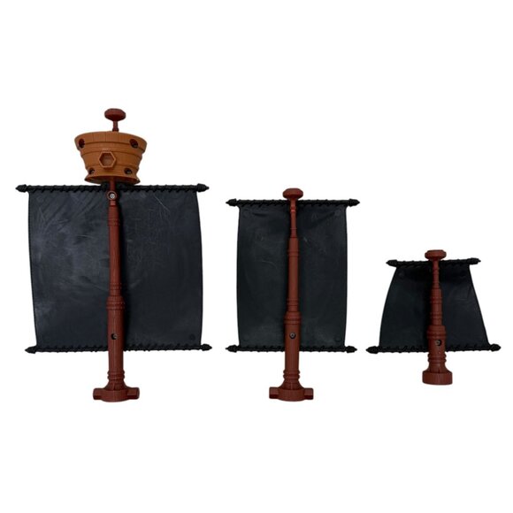 Matchbox Mega Rig Pirate Ship Replacement Sails Masts Set With Crows Nest 2009 - Picture 2 of 6